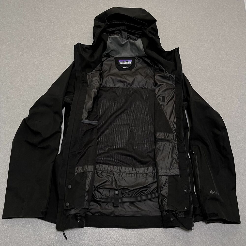 Patagonia Jacket Womens Large Black Powder Bowl Ski Snowboard MAC RECCO Gorpcore - Picture 6 of 16